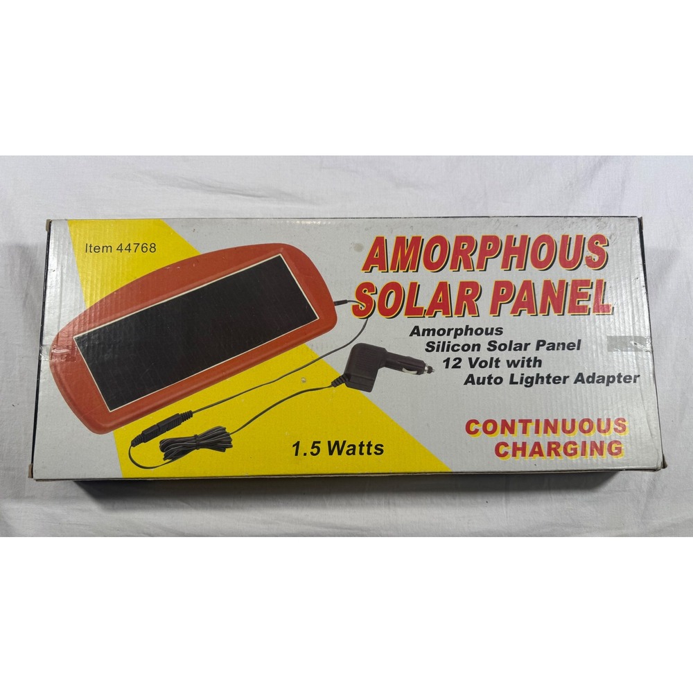 Harbor Freight Amorphous Solar Panel Automotive Red NEW‎ 1.5W 12V Charger